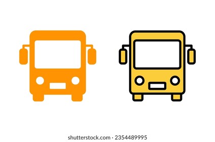 Bus icon set for web and mobile app. bus sign and symbol. transport symbol