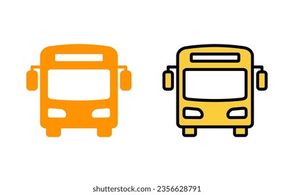 Bus icon set for web and mobile app. bus sign and symbol. transport symbol