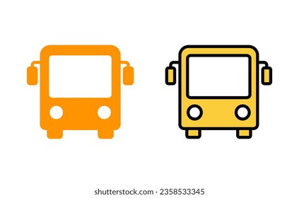 Bus icon set for web and mobile app. bus sign and symbol. transport symbol