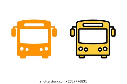 Bus icon set for web and mobile app. bus sign and symbol. transport symbol