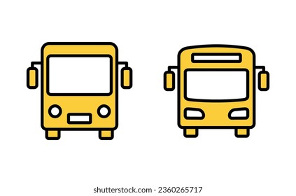 Bus icon set for web and mobile app. bus sign and symbol. transport symbol