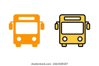 Bus icon set for web and mobile app. bus sign and symbol. transport symbol