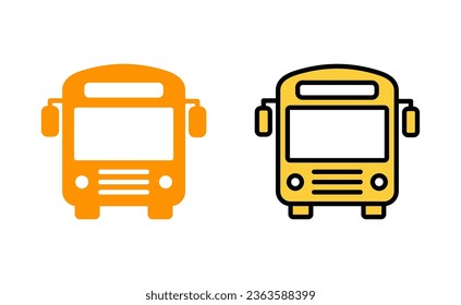 Bus icon set for web and mobile app. bus sign and symbol. transport symbol