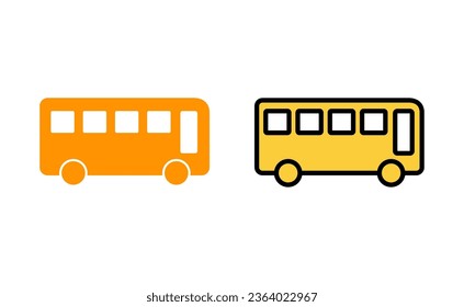 Bus icon set for web and mobile app. bus sign and symbol. transport symbol