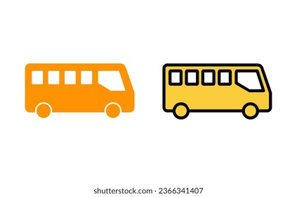 Bus icon set for web and mobile app. bus sign and symbol. transport symbol