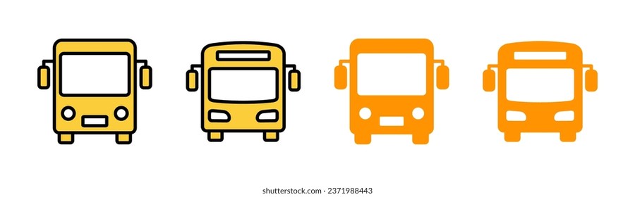 Bus icon set for web and mobile app. bus sign and symbol. transport symbol