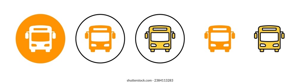 Bus icon set for web and mobile app. bus sign and symbol. transport symbol