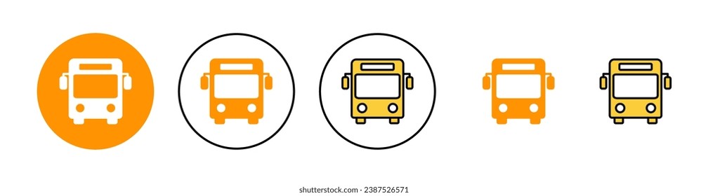 Bus icon set for web and mobile app. bus sign and symbol. transport symbol