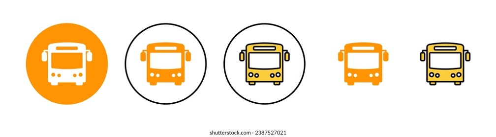 Bus icon set for web and mobile app. bus sign and symbol. transport symbol