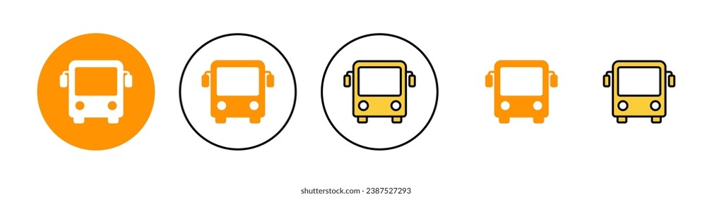 Bus icon set for web and mobile app. bus sign and symbol. transport symbol