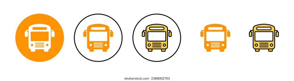 Bus icon set for web and mobile app. bus sign and symbol. transport symbol