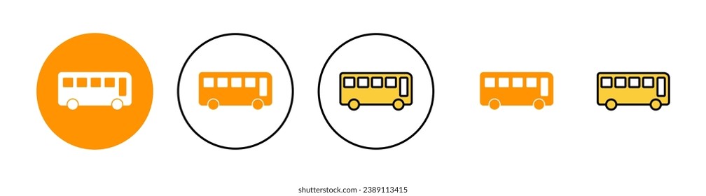 Bus icon set for web and mobile app. bus sign and symbol. transport symbol