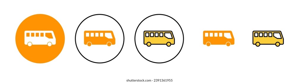 Bus icon set for web and mobile app. bus sign and symbol. transport symbol