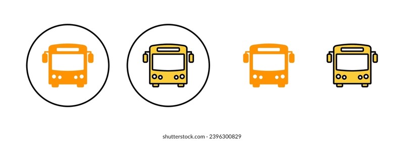 Bus icon set for web and mobile app. bus sign and symbol. transport symbol