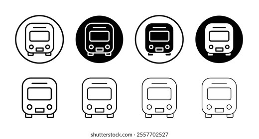 Bus icon set for web and mobile app. bus sign and symbol. transport symbol