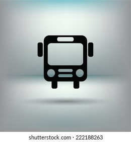 Bus icon with shadow