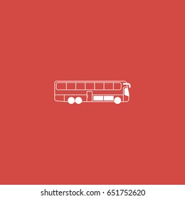 bus icon. sign design. red background