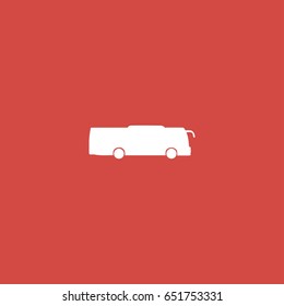 bus icon. sign design. red background