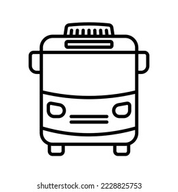 Bus-Symbol. Unterschrift für mobiles Konzept und Webdesign. Vektorgrafik