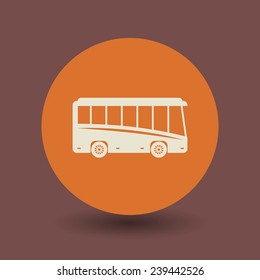 Bus icon or sign, vector illustration