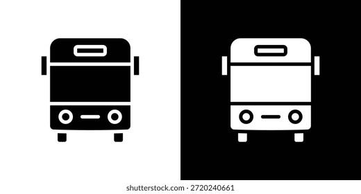 Icono de autobús silueta Ilustración vectorial estilo plano aislado