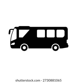 Bussymbol Silhouette, Vektorgrafik
