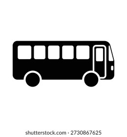 Bus-Symbol Silhouette Vektor einzelne Illustration Design