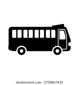 Bussymbol Silhouette, Vektorgrafik einzeln