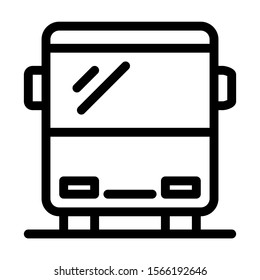 Bus icon. Simple design. Line vector. Isolate on white background.