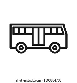 Bus icon, simple flat design. Isolate on white background.