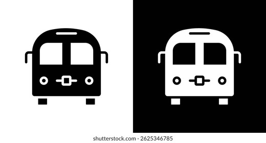 Bus icon simple line vector. Symbol, logo.