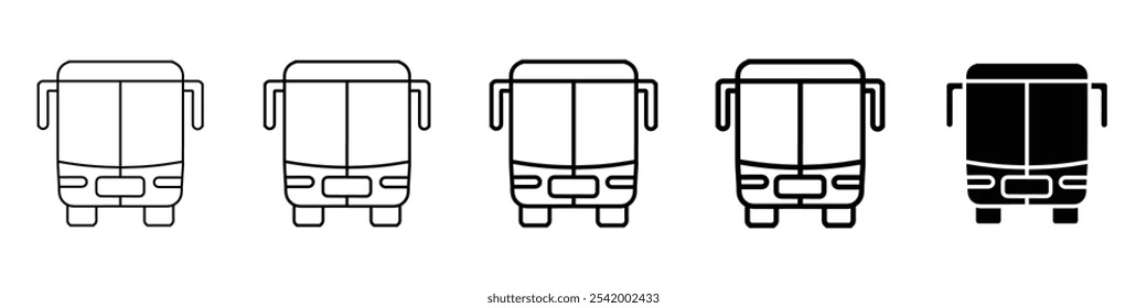bus icon Simple outline illustration
