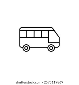 bus icon Simple outline illustration