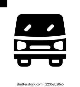 bus icon solid style vector