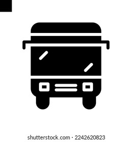 bus icon solid style vector