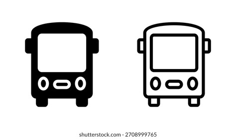 Símbolo del icono del autobús para los App y los Sitios web. señal y símbolo del autobús
