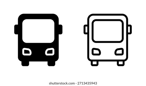 Símbolo del icono del autobús para los App y los Sitios web. señal y símbolo del autobús