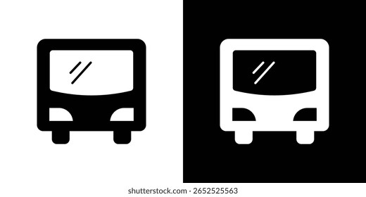 Bus icon symbol collection. Flat vector stock illustration.