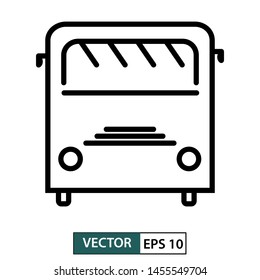 Bus icon, symbol, flat design. Vector illustration EPS 10