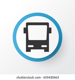 Bus Icon Symbol. Premium Quality Isolated Omnibus Element In Trendy Style.