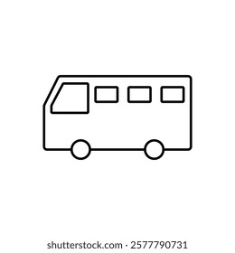 Bus Icon. Bus Symbol. Simple flat icon illustration of Bus. Bus sign.