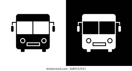 Bus icon symbol. simple flat symbol on blank background.