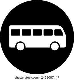 Bus icon as symbol of travel and tourism