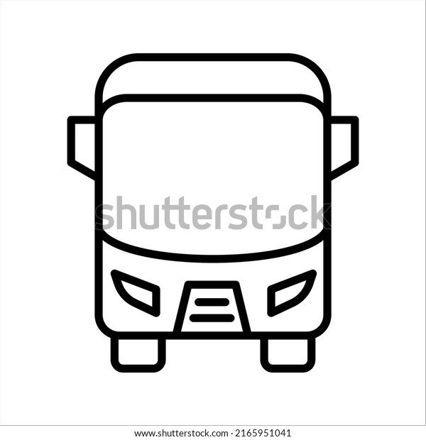 Bus icon symbol vector illustration\
of a school bus or public transport on white\
background.