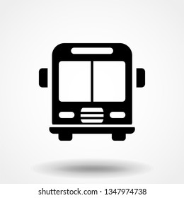 Bus icon symbol vector. on white background