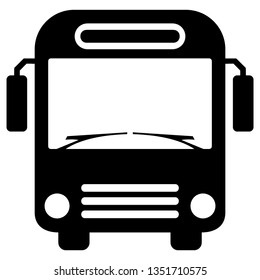 Bus icon symbol vector. on white background - Vector