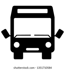Bus icon symbol vector. on white background - Vector