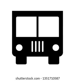 Bus icon symbol vector. on white background - Vector