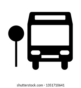 Bus icon symbol vector. on white background - Vector
