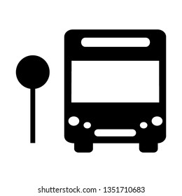 Bus icon symbol vector. on white background - Vector